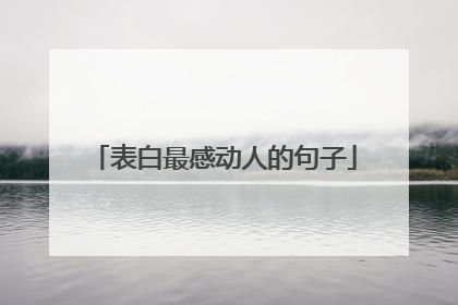 表白最感动人的句子
