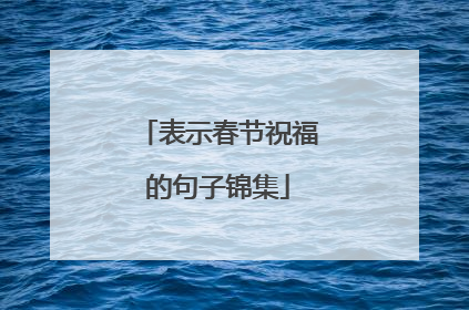 表示春节祝福的句子锦集