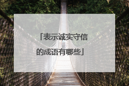 表示诚实守信的成语有哪些