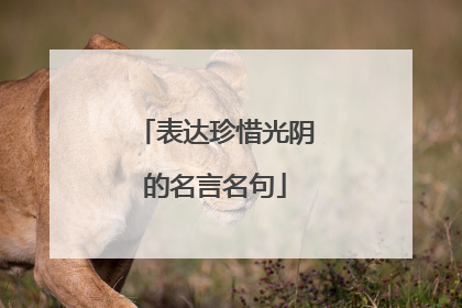 表达珍惜光阴的名言名句