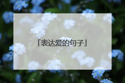 表达爱的句子