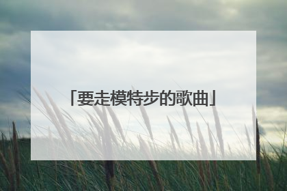 要走模特步的歌曲