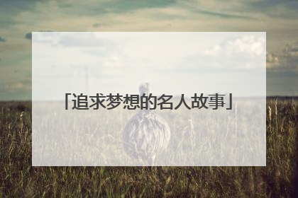 追求梦想的名人故事