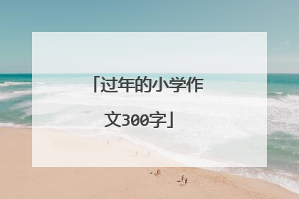 过年的小学作文300字