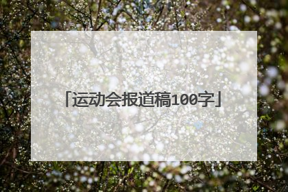 运动会报道稿100字