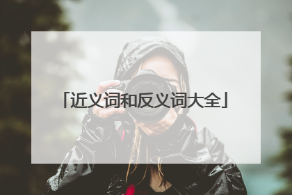 近义词和反义词大全