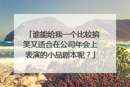 谁能给我一个比较搞笑又适合在公司年会上表演的小品剧本呢？