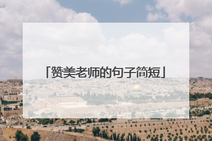 赞美老师的句子简短