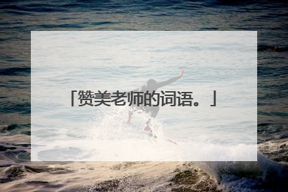 赞美老师的词语。