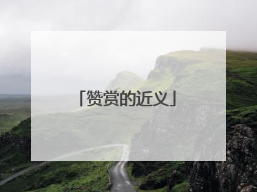 赞赏的近义