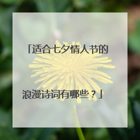 适合七夕情人节的浪漫诗词有哪些？