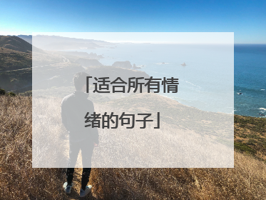 适合所有情绪的句子