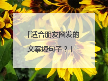 适合朋友圈发的文案短句子？
