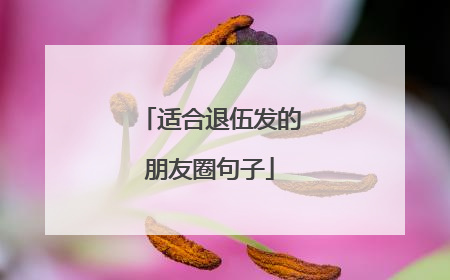 适合退伍发的朋友圈句子