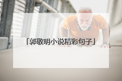 郭敬明小说精彩句子
