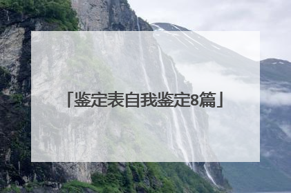 鉴定表自我鉴定8篇
