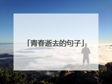 青春逝去的句子