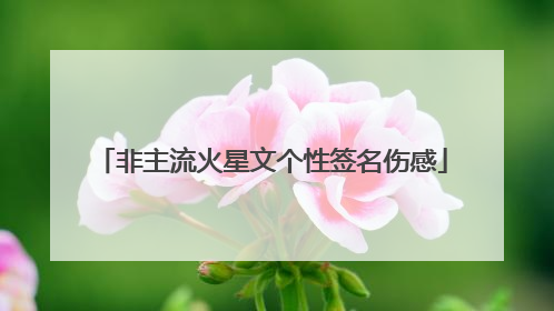 非主流火星文个性签名伤感