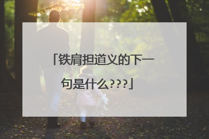 铁肩担道义的下一句是什么???