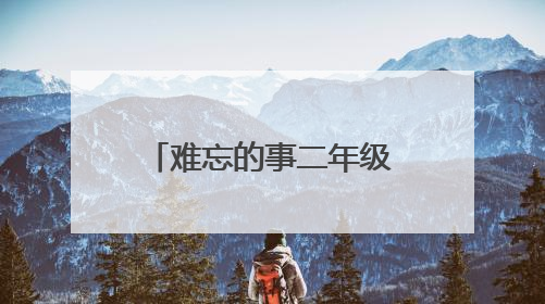 难忘的事二年级作文300字