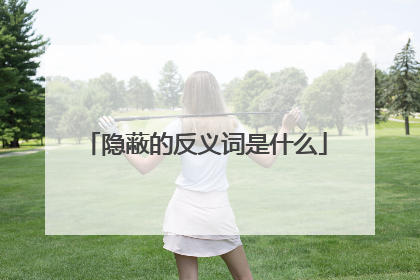 隐蔽的反义词是什么