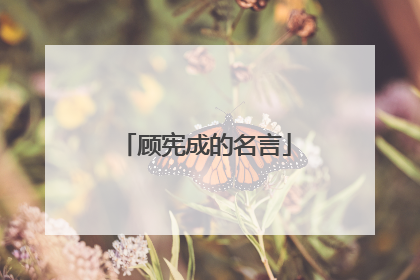 顾宪成的名言