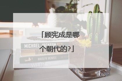 顾宪成是哪个朝代的?