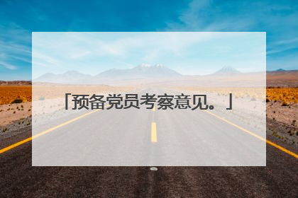 预备党员考察意见。