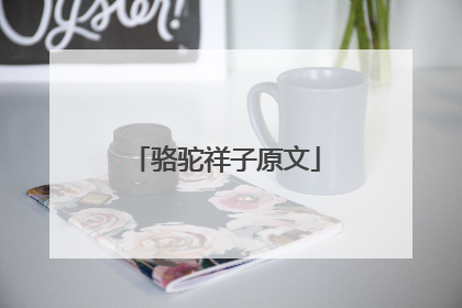 骆驼祥子原文