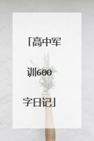 高中军训600字日记