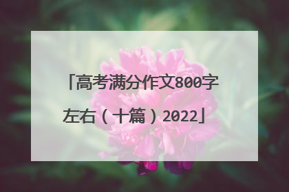 高考满分作文800字左右（十篇）2022