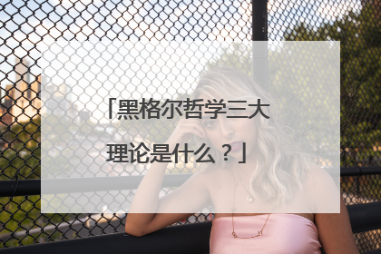 黑格尔哲学三大理论是什么？
