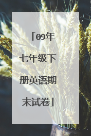 09年七年级下册英语期末试卷