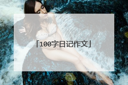100字日记作文