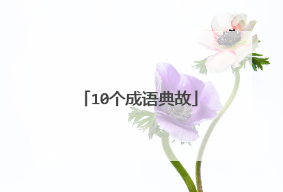 10个成语典故