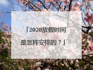 2020放假时间是怎样安排的？