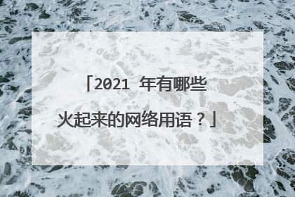2021 年有哪些火起来的网络用语？