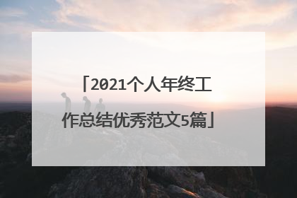 2021个人年终工作总结优秀范文5篇