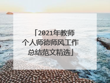 2021年教师个人师德师风工作总结范文精选