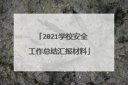 2021学校安全工作总结汇报材料