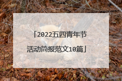 2022五四青年节活动简报范文10篇