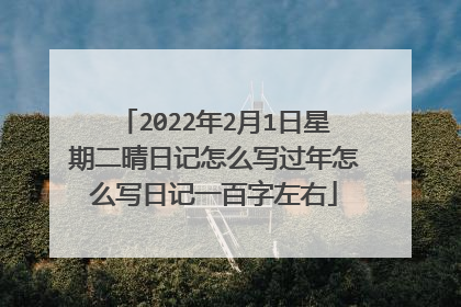 2022年2月1日星期二晴日记怎么写过年怎么写日记一百字左右