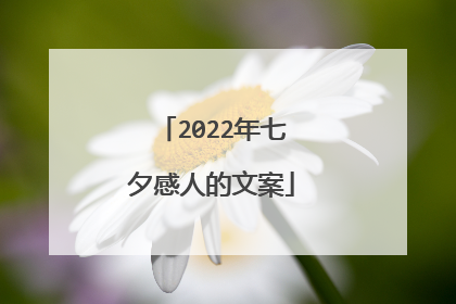 2022年七夕感人的文案
