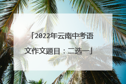 2022年云南中考语文作文题目：二选一