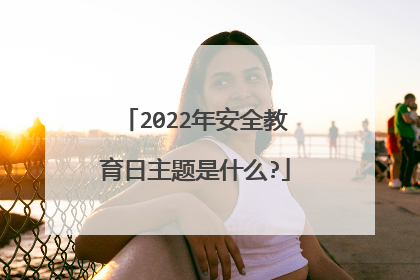 2022年安全教育日主题是什么?