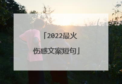 2022最火伤感文案短句