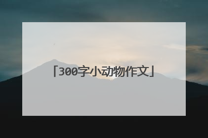 300字小动物作文