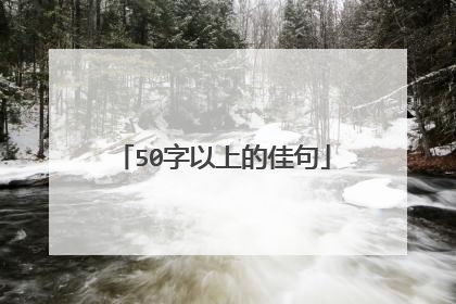 50字以上的佳句