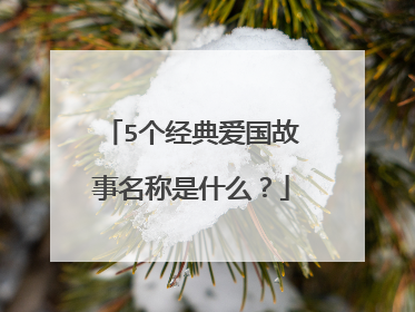5个经典爱国故事名称是什么？