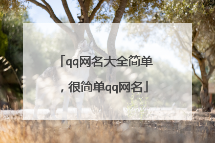qq网名大全简单，很简单qq网名